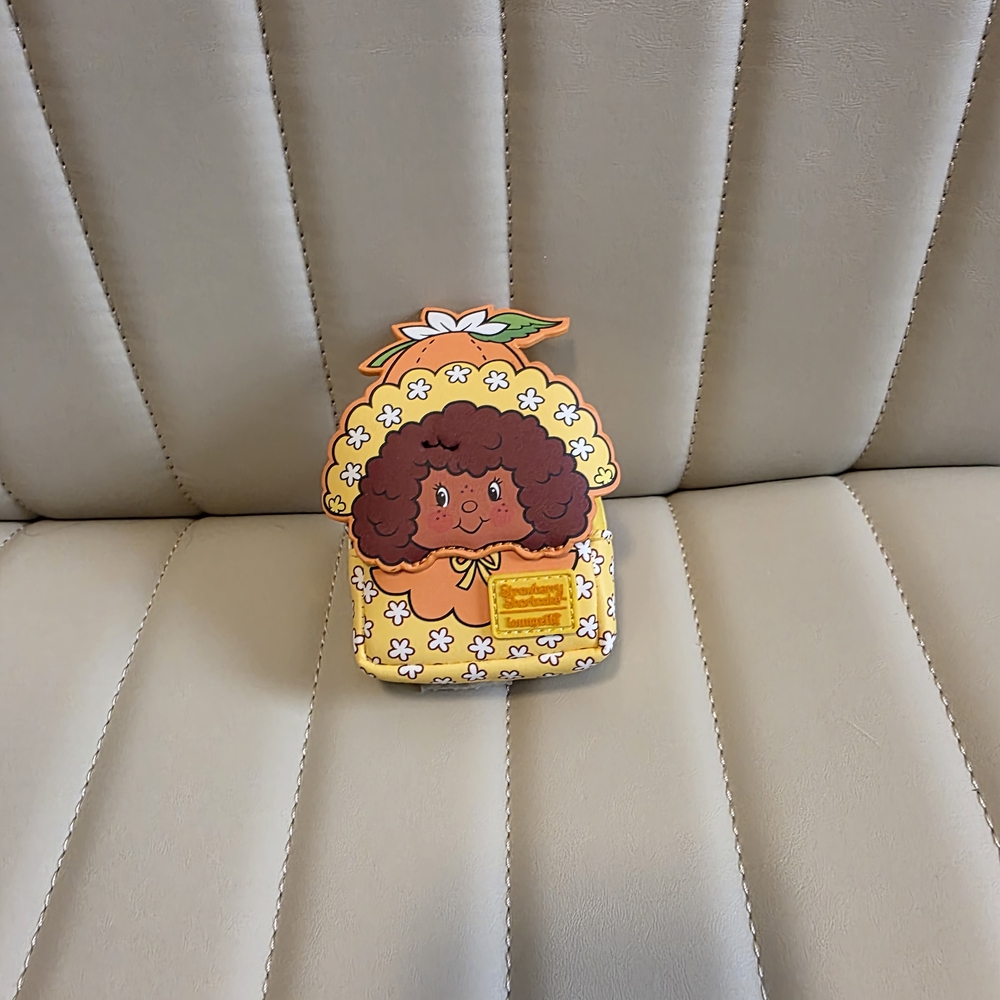 The Loungefly Strawberry Shortcake Mini Back Pack Keychain Orange Blossom